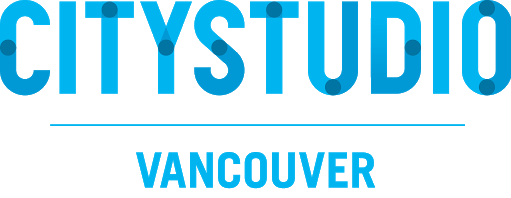CityStudio logo consisting of the word CityStudio in large font and different shades of blue, with the word Vancouver underneath in smaller font and a light shade of blue.