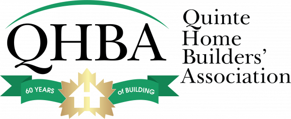 QHBA logo features a green ribbon celebrating their 60-year anniversary. There is an icon of a house in the middle of a golden maple leaf.